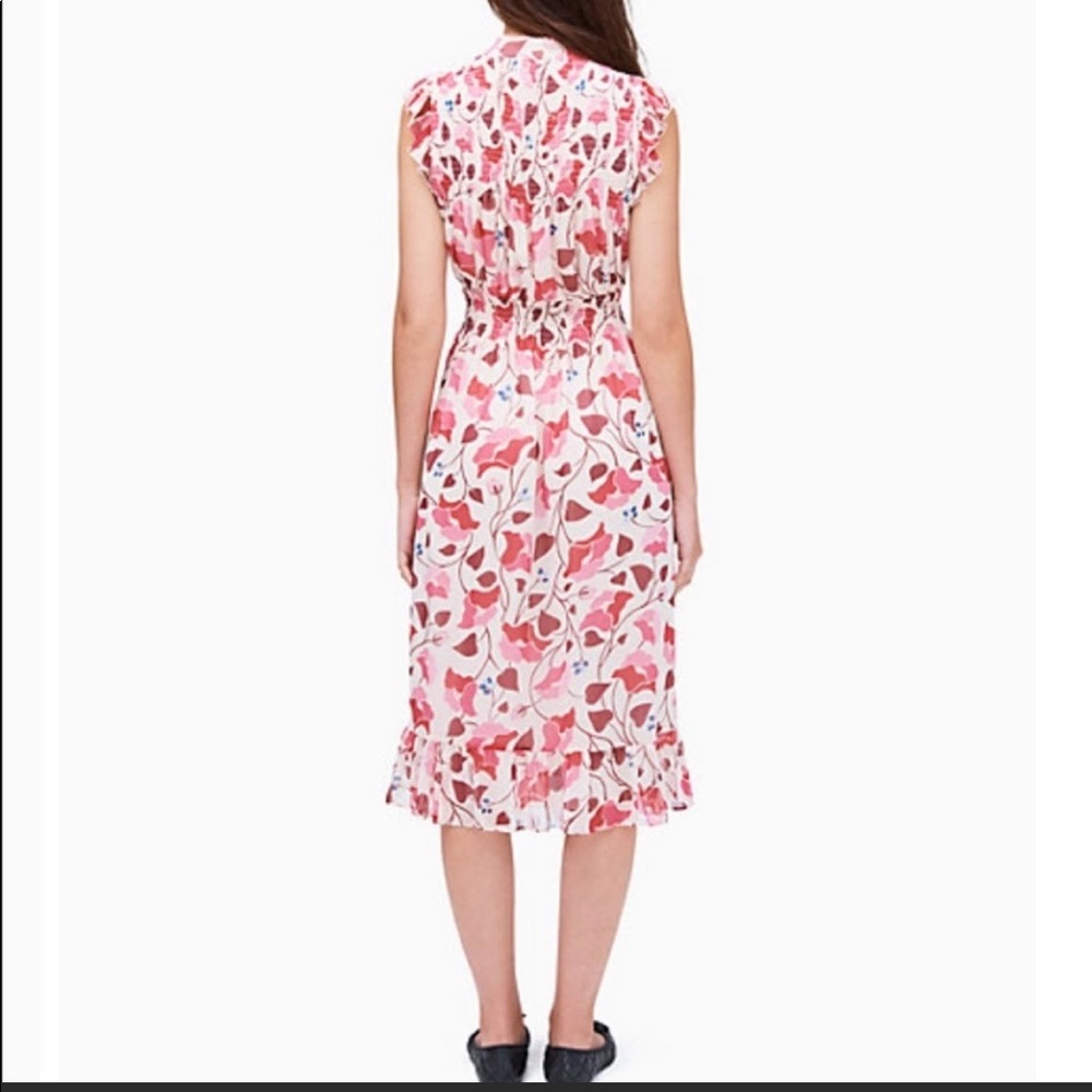 NWT Kate Spade Nouveau Bloom Ruffle hem, tie dress - Picture 3 of 5